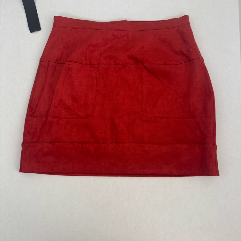 bebe Vibrant Red Mini Skirt